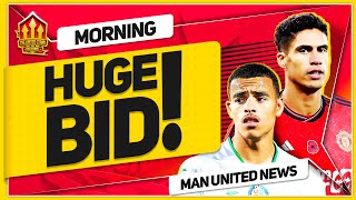 HUGE Greenwood Transfer Bid VARANE To Bayern Man Utd News [upl. by Noryahs298]