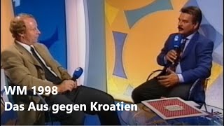 Bundestrainer Berti Vogts nach dem WMAus gegen Kroatien 04071998 [upl. by Nedroj]