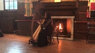 Harpist Rachel Hair playing at Blair Castle Blair Atholl [upl. by Emiolhs705]