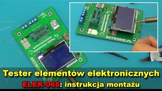 Tester elementów elektronicznych LCR  instrukcja montażu [upl. by Ardy]