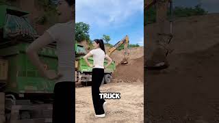 Girl truck driver loves JCB operator🤯 short girl truck driver love jcb oprator facts [upl. by Nnylyoj]