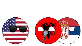 USA visits Balkan Part 1  Countryball animation [upl. by Yelnoc]