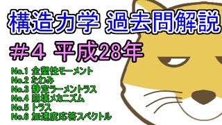 ＃4 平成28年【一級建築士過去問】スナギツネの構造力学解説 [upl. by Kelwen]