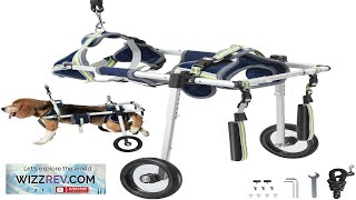 VEVOR 2 Wheels Dog Wheelchair for Back Legs Pet Wheelchair Lightweight Review [upl. by Gurney193]