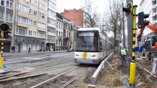 Video 1276 Antwerpen De Lijn Trams Centraal Station 4 Mar 2014 [upl. by Connelley451]