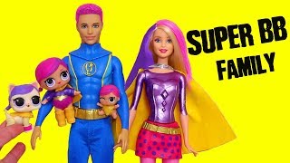 Barbie Families  The SUPER BB Doll FAMILY Rescues Jack Jack  Toys and Dolls Fun for Kids [upl. by Annotahs]