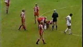 Denmark  Uruguay  World Cup 86  1st half highlights [upl. by Ailedroc934]