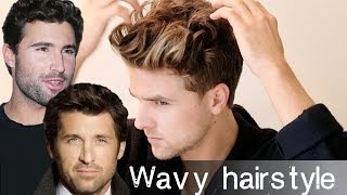 Mens Wavy Hairstyle Tutorial I Patrick Dempsey amp Brody Jenner Inspired Hair [upl. by Ativla]