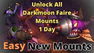 How to obtain ALL Darkmoon Faire Mounts in 1 Day  World of Warcraft War Within [upl. by Grath]