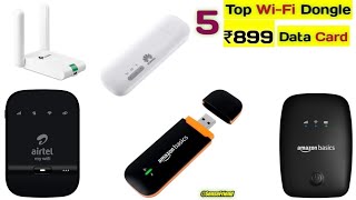 Top 5 Best Budget WiFi DONGLE at ₹899  WiFi Data Card or WiFi Dongle Stick [upl. by Eachern769]