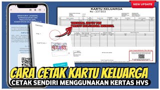 Tutorial Cetak Kartu Keluarga online • Cara cetak kartu keluarga sendiri [upl. by Tertias]