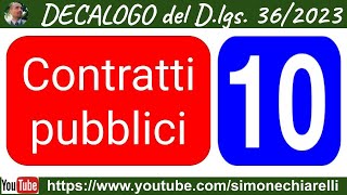 Decalogo del DLgs 362023 APPALTI PUBBLICI di Simone Chiarelli [upl. by Nanda]