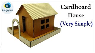 Cardboard House Very Simple  How to Make a House Out of Cardboard  DIY Cardboard House Model [upl. by Treblihp]