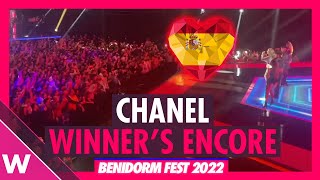 Chanel quotSloMoquot Spain Eurovision 2022 winners reprise live at Benidorm Fest grand final [upl. by Limaa799]