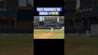 Amazing batting shot by jadeja 🇮🇳 realcricket24 jadeja cricket viralvideo shorts [upl. by Ajim50]