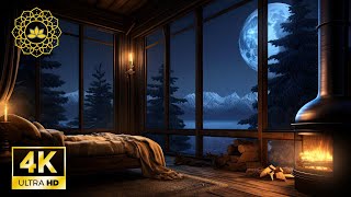 Relaxing Melodies and Fireplace Sounds Add Calm to the Night and Fall Deep into Sleep [upl. by Eelrebmik127]