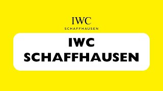 How to Pronounce IWC Schaffhausen Correctly [upl. by Hobard]