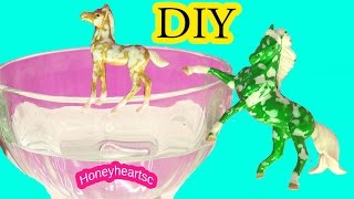 Custom Breyer Florentine Do It Yourself Painting Craft Video  Honeyheartsc Horses [upl. by Ahtilat]