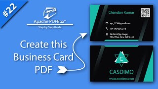 Create Business Card using Apache PDFBox library Apache PDFBox Tutorial [upl. by Einahpets]