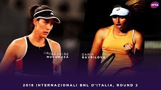 Garbiñe Muguruza vs Daria Gavrilova  2018 Internazionali BNL dItalia Second Round [upl. by Petite424]