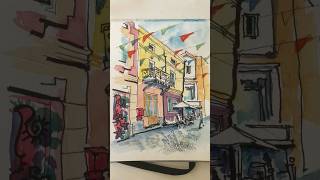 Devanture de magasin aquarelle watercolor storefront devanture [upl. by Saunder]