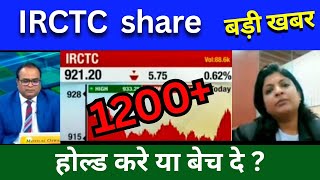 IRCTC share latest news today IRCTC share news today Target price share analysis buy or sell [upl. by Calondra654]