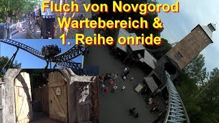 Fluch von Novgorod Onride Hansa Park 2017 – Wartebereich walk through amp 1 Reihe onride front seat [upl. by Jaunita]