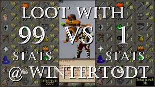 Comparing loot with 99 Stats vs 1 Stats  Wintertodt [upl. by Favrot]