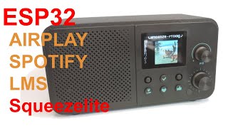 MUSE RADIO runnning Squeezlite ESP32 Logitech Media Server  Airplay  Spotify [upl. by Elish]