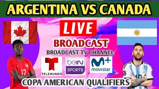 Argentina Vs Canada Live Broadcast TV channel list  Argentina Vs Canada Copa American 2024 [upl. by Sherl]