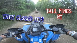 The trail is blocked off  Can Am Renegade 1000xxc  Polaris Scrambler XP 850  Tall pines NY [upl. by Sharon977]