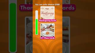 Thanksgiving Cards vs DIY Place Cards 🎴✂️ Which Holiday Craft Are You Making 😄🍂 Quiz Rather [upl. by Dorahs]