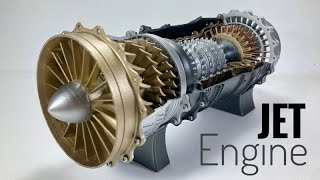 Building a Turbofan Jet Engine Scale Model Kit  Jet Fighter Engine Chengdu J20 [upl. by Hunger]