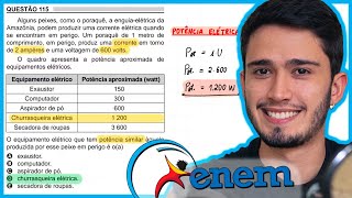 ENEM 2018  Alguns peixes como o poraquê a enguiaelétrica da Amazônia podem produzir uma corrent [upl. by Akerue437]