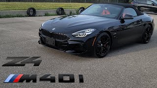 2021 BMW Z4 M40i Black Sapphire Metallic on Magma Red Vernasca Leather with Exhaust Note Test [upl. by Samuele]