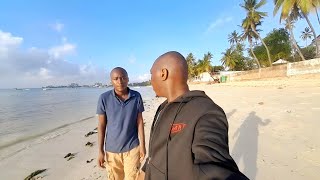 Mind Blown in Africas Public Beach During Early Morning Walk  Mombasa City Kenya [upl. by Parrie]