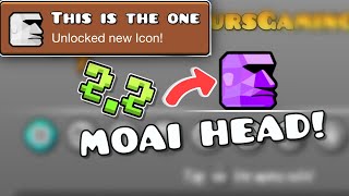 How To Get The Moai Head Icon EASY in GEOMETRY DASH 22 [upl. by Anem66]