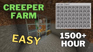 Easiest amp Most Efficient CreeperGunpowder Farm in Minecraft Java 121 l 1500 hr [upl. by Atiek]