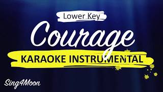 Courage – Céline Dion Karaoke Instrumental Lower Key [upl. by Arbas]