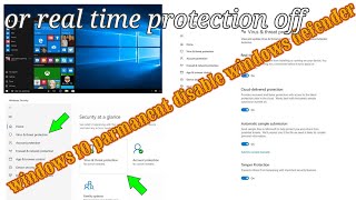 window10 windows defender permanent off kaise kare full solution devicecare divicecare computer [upl. by Naget]