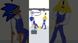 Bill Cipher disturb shin sonic Gravity Falls billcipher animationmeme [upl. by Erdnaek]