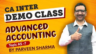 CA Inter  Group 01  Advanced Accounting  By CA Parveen Sharma  AS 7  Lect 05 [upl. by Nortyad]