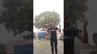 Rasputin Dance Trend in the rain disco 80smusic reels dance shorts rasputinchallenge [upl. by Tirrag]