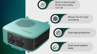 Crompton Insta Comfort Heater 2000 Watts Heat Convector with Adjustable Thermostats  Standard [upl. by Haag253]