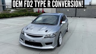 RARE OEM JDM FD2 TYPE R CONVERSION  2010 Honda Civic Si Build [upl. by Woodford39]