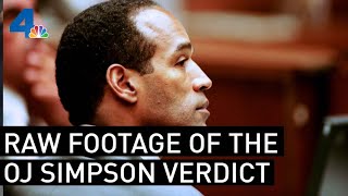 Raw Footage of the Verdict Reading at the Trial of OJ Simpson  From the Archives  NBCLA [upl. by Nocam]