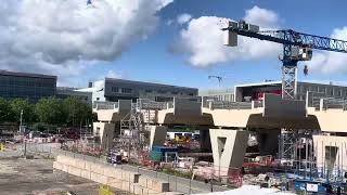 Pulling into Birmingham Newstreet HS2 Curzon street works in view June24 [upl. by Novets7]