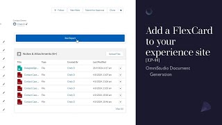 Add a FlexCard to your experience site to generate a document EP44 [upl. by Aserehc]