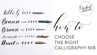 Choosing the Right Calligraphy Nibs  CROOKED CALLIGRAPHY [upl. by Eenitsed515]