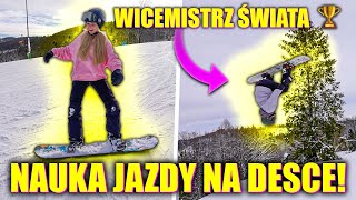 WICEMISTRZ ŚWIATA UCZY MNIE JAZDY NA DESCE [upl. by Aleira68]